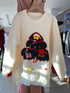 Christmas Tree Print Round Winter Pullover